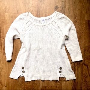 Women’s Dress Barn White Button Sweater